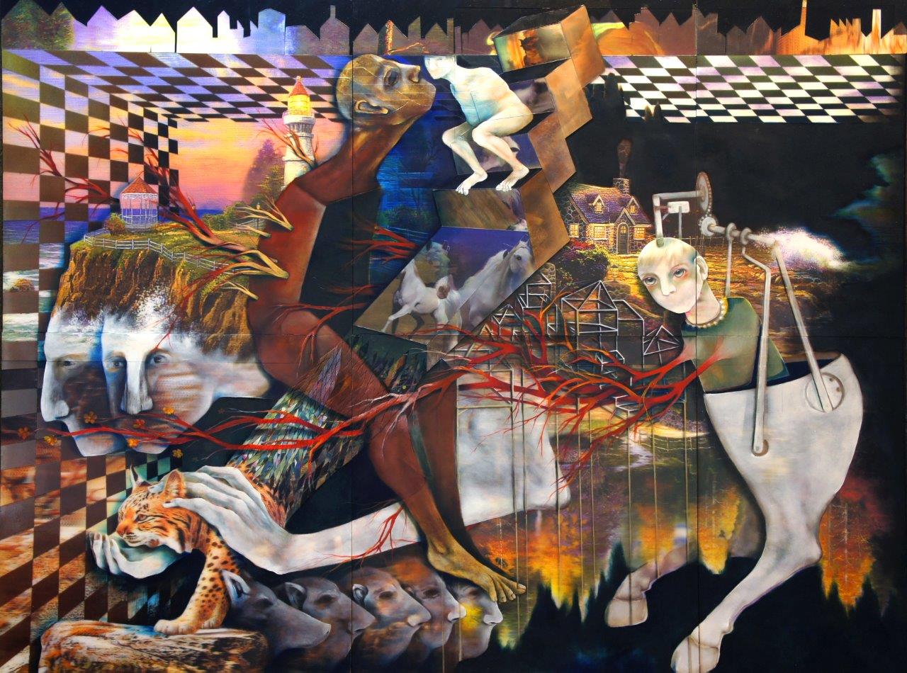 روایت سوم ,نمایشگاه نقاشی,الهیار نجفی ,گالری آران 